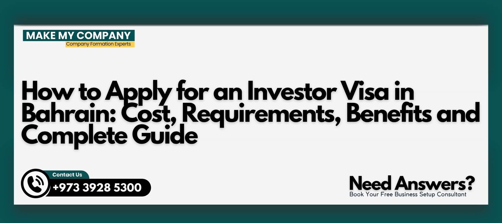 How to Apply for an Investor Visa in Bahrain: Cost, Requirements, Benefits and Complete Guide