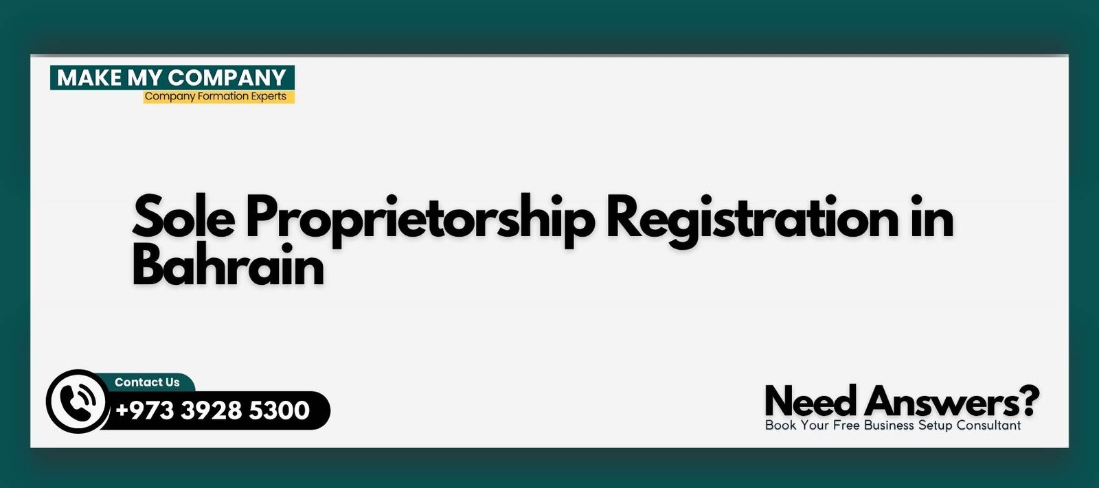 Sole Proprietorship Registration in Bahrain Sole Proprietorship Registration in Bahrain