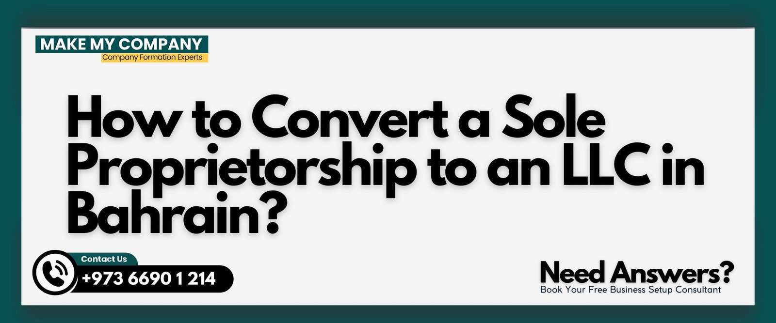 How to Convert a Sole Proprietorship to an LLC in Bahrain How to Convert a Sole Proprietorship to an LLC in Bahrain?