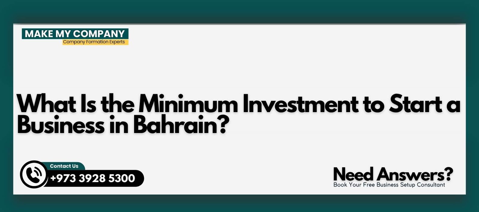What Is the Minimum Investment to Start a Business in Bahrain What Is the Minimum Investment to Start a Business in Bahrain?