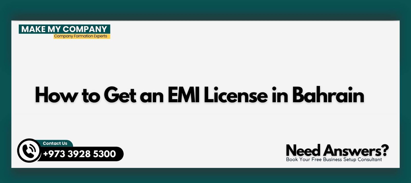 How to Get an EMI License in Bahrain How to Get an EMI License in Bahrain